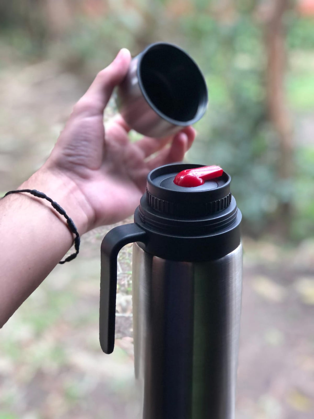 Termo de Acero Inoxidable 1L Pico Cebador + Taza | SHELBY'S